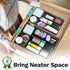 Desk Drawer Organizer Tray, Versatile Metal Mesh Organizers for Office Supplies, 12.60 x 8.66 x 1.77 Inches