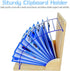 Clipboard Holder, Wooden Clipboard Storage Rack with Sturdy Metal Shelf, Organizer for Classroom, Office, Home (2 PCS)