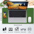 Office/Home.23.6"x 13.8" Bloss Green Leather Mouse Pad,Leather Desk Mat Protector,Dual-Side Use Mouse Mats,Office Desks