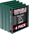 Samsill Durable 1 Inch Binder, Made in the USA, D Ring Binder, Customizable Clear View Cover, Green, 4 Pack, Holds 225