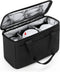 Trunab Reusable 3 Cups Drink Carrier - Insulated Drink Caddy Holder Bag for Delivery, Black