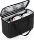 Trunab Reusable 3 Cups Drink Carrier - Insulated Drink Caddy Holder Bag for Delivery, Black