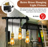 Puanticn 16.4 E26 E27 Bulb Bulb Ft Retro Hanging Lamp with Plug in Cord, Black Thicken Round Pendant Light Cord
