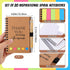 Employee Appreciation Gifts: 20 Spiral Notebooks with Sticky Notes, Thank You Journals, Inspirational Bamboo Ballpoint
