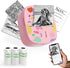 XenGro Mini Sticker Printer AHM2, Mini Thermal Printer with 3 Rolls Paper, Bluetooth
