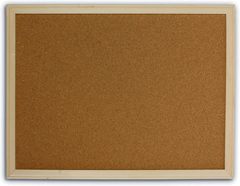 Flipside Products 18" x 24" Cork Bulletin Board - Natural Wood Framed, Memo Pin, Wall Mounted