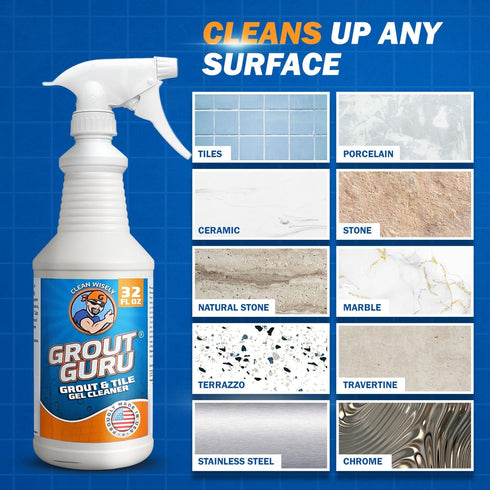 32 Oz The Professional Grout Cleaner for Tile Floors, Acid-Free Floor Gel Cleaner Cleaning Solution for Tile, Marble