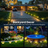 10 Pack SOLPEX Solar Ground Lights Outdoor Waterproof, Solar Powered Pathway Lights, Landscape Lighting for Garden
