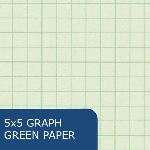 Roaring Spring Lab Notebook, 1 Subject, Wirebound, 5x5 Graph Ruled, 11" x 8.5", 80 Sheets, Green Paper