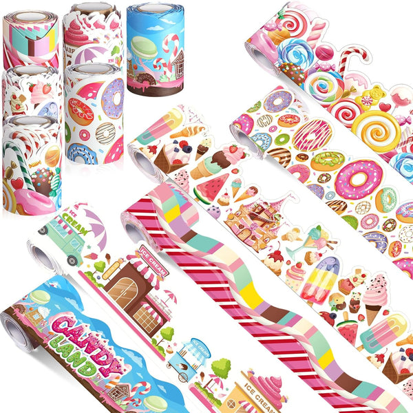 Tenceur 6 Rolls 160 ft Classroom Borders for Bulletin Board Decoration