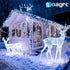 132FT 400 8 Christmas String Lights LED Cool White Dark Green Wire, Indoor Outdoor Waterproof Fairy Lights with Modes