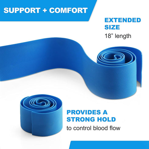 PrimaCare DT-1850 First Aid Disposable Tourniquet, Latex Free, 1" Wide by 18" Long, Pack of 50