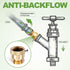 2 Pack Brass GHT Hose Bibb Connector, 3/4" Inch Backflow Preventer Vacuum Breaker