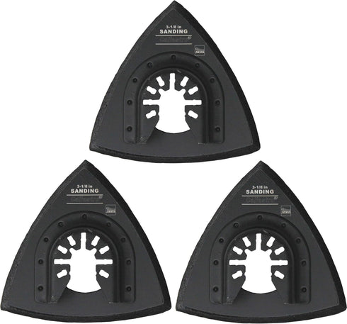 Triangle Sanding Pads for Oscillating Multitool, 3 Pack of 3-1/8 Inch Sander Pads