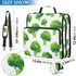 Fisyme 3 Watercolor Broccoli Zipper Binder Ring with Zipper and Shoulder Strap Large Capacity Multi-Pocket Binder