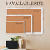 White Cork Board Bulletin Board, 24" x 18" Wooden Framed, Decorative Hanging Pin Board for Office Home School