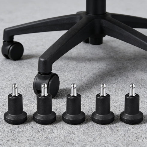Huanyuedouer 5PCS 2.5" High Profile Bell Glides Replacement Office Desk Chair or Stool Swivel Caster Wheels to Fixed
