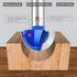SMJXTOP 1-1/4" Set 1/2 Inch Cutting Diameter Cove Box Round Nose Router Bit Shank, Carbide Tipped Core Box Router Bit