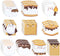 CJiangpo 30Pcs Marshmallow Sticky Notes, Cute Cartoon Notepad, 600 Sheets for Classroom Rewards Party Favors