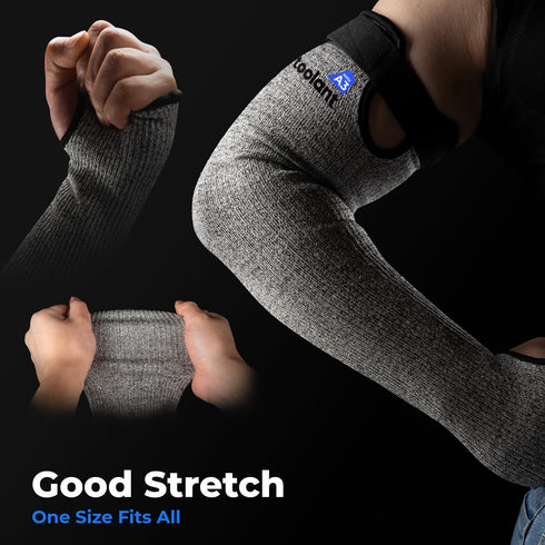 Cut Resistant Farmers Sleeves, Arm Protectors for Thin Skin, Grey, 1 Pair