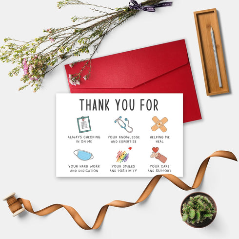 YIWANSIN Thank You Card for Nurses Doctors, Healthcare Worker Nurse Appreciation Card, Medical Staff Appreciate
