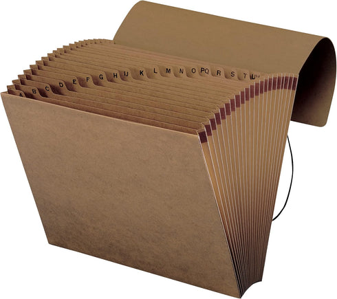 Smead Expanding File with Flap and Cord Closure, 21 Pockets, Alphabetic (A-Z), Letter Size