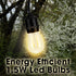 Commercial 48Ft 2Ft 24 Dimmable Bulbs, HLO Lighting Outdoor Weatherproof LED Backyard Bistro Cafe Patio Light String