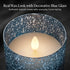 Set 3, Blue Flameless Candles with Remote, Battery Operated Pillar Candles of Flickering Real Wax LED Candles