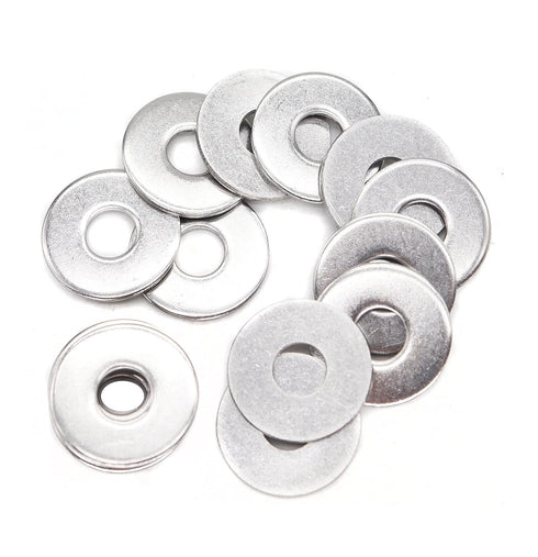 binifiMux 50pcs M6 Flat Washers, 304 Stainless Steel, 18-8, Plain Finish (OD=18mm, 1.5mm Thickness)