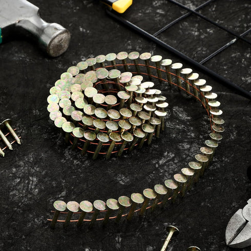 600 Count Sadnyy Coil Roofing Nails 3/4-1-1/4 in, Stainless Steel Siding Nails with Smooth Ring Shank (1-1/4 -inch x