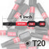 30 Pieces T20 2 In. Impact Tough Magnetic #20 Torx Head Power Bits, S2 Alloy Steel Screwdriver Bits Set