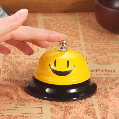 EMDMAK Call Bell, Service Bell for Kitchen Restaurant Bar Classic Concierge Hotel (3.35 Inch Diameter) Yellow