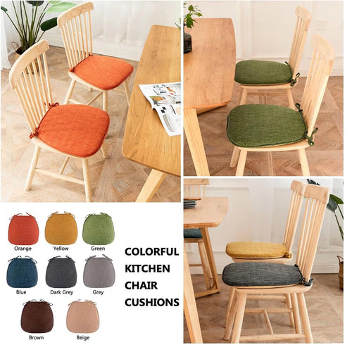 GWTYR Green,1 Set,Chair Grass Cushion Memory Foam Chair Pads with Ties and Backing, Hidden Zipper Design and Removable