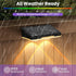 8 Pack 8 IP65 Solar Fence Lights Outdoor - Modes (RGB Cycle/Fixed), Fence Lights Solar Powered for Outside, Waterproof