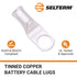 SELTERM 10pcs 4 AWG-3/8" Stud Tinned Copper Wire Lugs, Heavy Duty Battery Cable Ends, UL Marine Grade Connectors