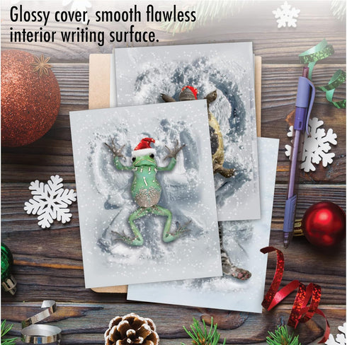The Best Card Company Variety Pack of 10 Christmas Greeting Cards with Envelopes - Humor Holiday Assortment