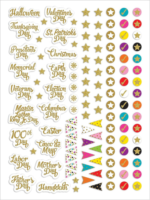 Teacher Created Resources 2152 Lesson Planner - Multi - 8-1/2-Inch x 11-Inch with Stickers, Confetti