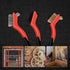 MAXMAN Wire Brush Set, 6Pcs Small Brushes for Deep Cleaning, Rust Remover, 7 Inches, Red