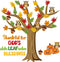 CY2SIDE 80PCS Fall Thankful Cutouts for Bulletin Board, Maple Leaves Pumpkin Trim Borders for Sunday School