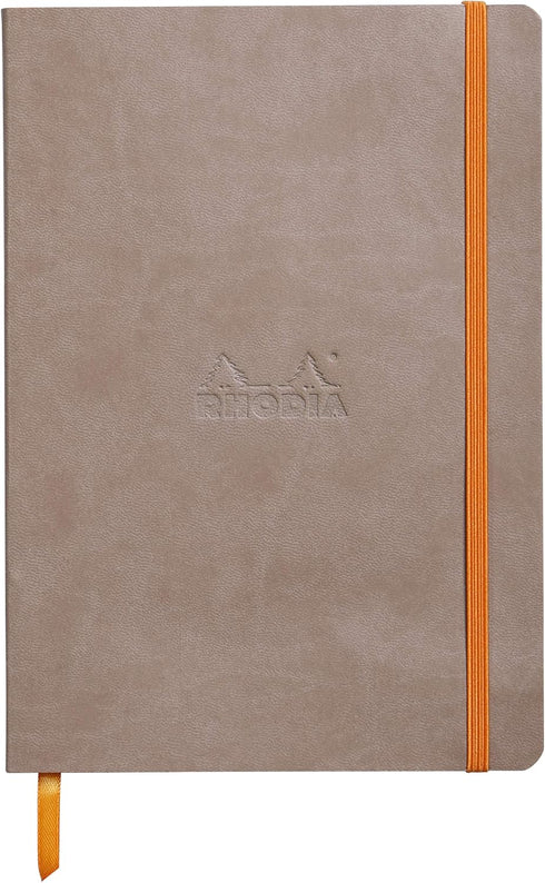 Rhodia Rhodiarama SoftCover Notebook - 80 Dots Sheets - 6 x 8 1/4 - Taupe Cover