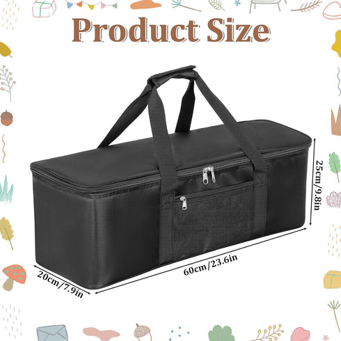 Xthrotsenk 23.6" x9.8 x7.9 Grill Tool Storage Bag, Large Capacity Grill Accessory Storage, Heavy-Duty Grills Utensil