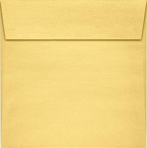 LUXPaper Square Invitation Envelopes | Peel & Press | Gold Metallic | 5 1/2" x 5 1/2" | 50 Qty