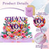 WJIAAA 3D Pop Up Thank You Cards, Thank You Card with Envelope flowers Birthday Card for Her On Her Birthday All