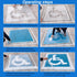36x36 Handicap Parking Stencil for Painting, ADA Compliant, Reusable Silicone Handicap line Stencil kit for Parking lot