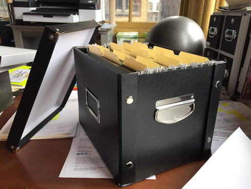 Snap-N-Store File Storage Box & Organizer - 2 Pack Portable File Boxes with Lids for Documents, 13.25 x 10.75 x 9.875