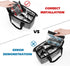 Trunab Reusable 3 Cups Drink Carrier for Delivery with Adjustable Dividers, Insulated Drink Caddy Holder Bag for Take