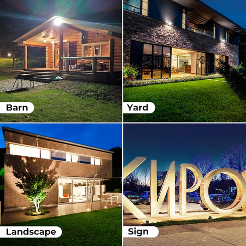 20W IP65 180Knuckle, 2800LM 120V 5000K 2 Pack, CINOTON LED Flood Lights Outdoor, Waterproof Exterior Security Wall