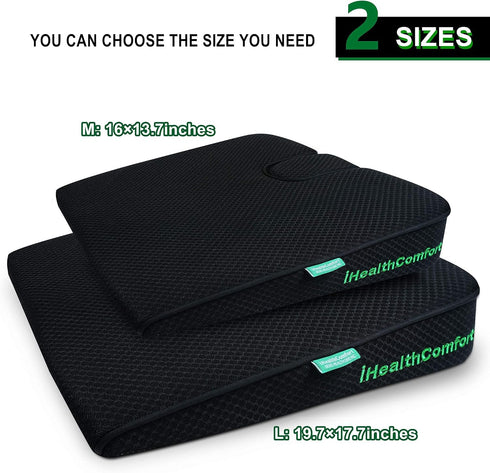 IHEALTHCOMFORT(19.717.7inches Extra Large Sciatica Seat Cushion for Office Chair,Oversized Car and Truck Seat