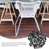 100 Pack of Black Non-Slip Chair Leg Covers - Triple Clip Connector for Furniture Protection