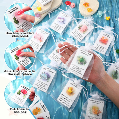 Briwooody 120 Set Pcs Employee Appreciation Gifts Bulk for Coworkers Teachers End of Year Presents Resin Toys Pun